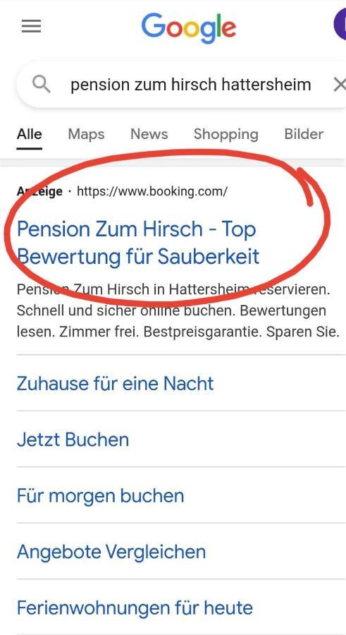 Hotel-Pension Zum Hirsch Hattersheim am Main Exteriér fotografie